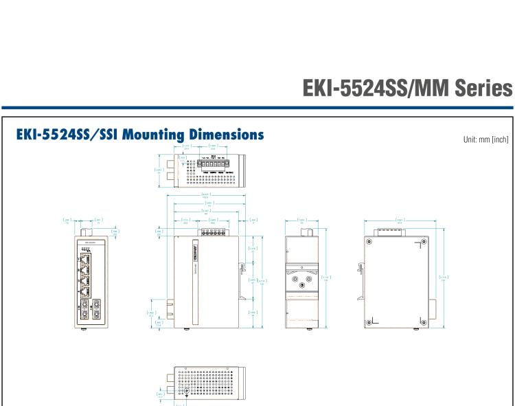 研華EKI-5524MMI 2光4電百兆ProView(組態(tài))系列工業(yè)以太網(wǎng)交換機(包含單模/多模、SC/ST接口)