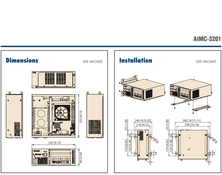 研華AIMC-3201 智能微型計(jì)算機(jī)，支持英特爾酷睿? i7/i5/i3 CPU，H81芯片組, 2個擴(kuò)展槽, 250W 80Plus 電源