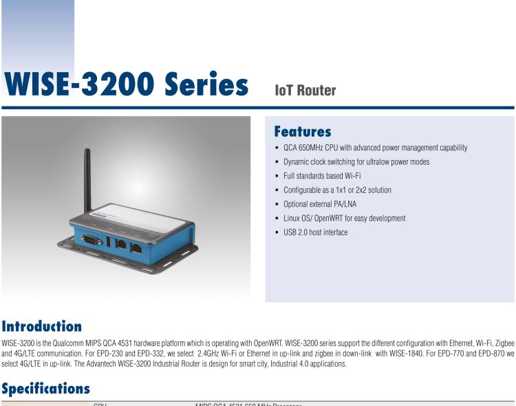 研華WISE-3270 研華EPD電子紙專用工業(yè)網(wǎng)關(guān)，以太網(wǎng)、 WIFI（AP）、4G/LTE，專為智能城市、工業(yè)4.2應(yīng)用而設(shè)計(jì)。