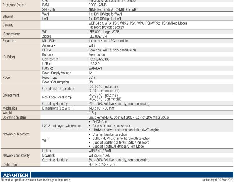 研華WISE-3240 研華EPD電子紙專用工業(yè)網(wǎng)關，以太網(wǎng)、 WIFI（AP）、Zigbee，專為智能城市、工業(yè)4.1應用而設計。