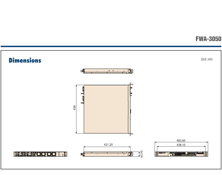 研華FWA-3050 基于Intel?Xeon D-2100系列處理器，用于uCPE和下一代防火墻的遠(yuǎn)程可管理1U網(wǎng)絡(luò)應(yīng)用平臺(tái)